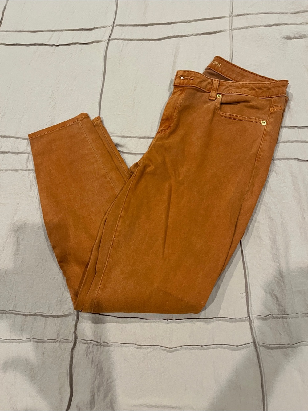 Michael Kors Rust-Orange Skinny Jeans